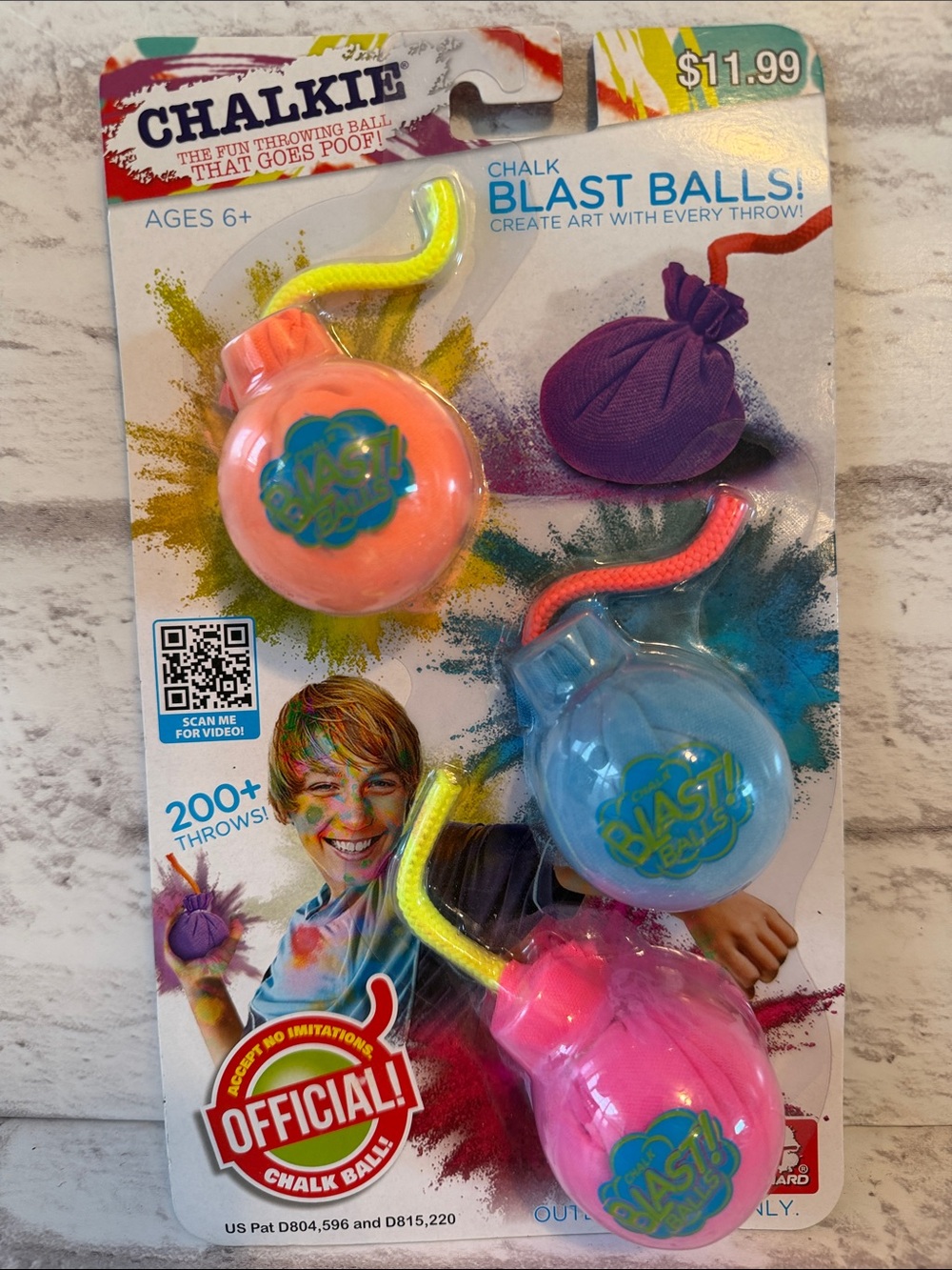 LANARD Chalkie Chalk Blast Balls Set of 3 New in Package